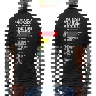 Table Tennis Sport Tournament Ping Pong Lovers Racket Player Men's Back Print T-Shirt | Mazezy