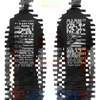 All My Targets Break Some In Air Some On Ground USA Flag Tank Top Men's Back Print T-Shirt | Mazezy