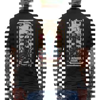 Tarot Card Grim Reaper Deadlifts Workout Gym Occult Reader Men's T-shirt Back Print - Thegiftio