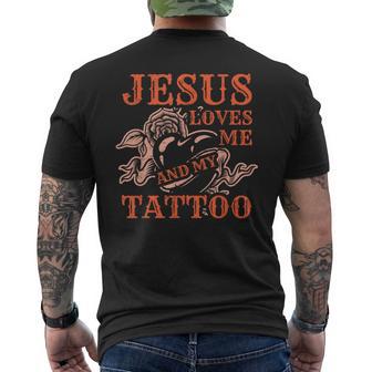 Tatuador Tatuado Tatuador Jesús Me Ama Con Mi Tatuaje Camiseta Hombre Estampado Espalda - Regaloses