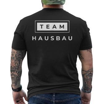 Team Hausbau T-Shirt mit Rückendruck - Seseable