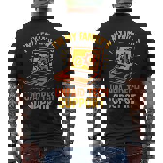 Tech Guy Support Computer Geek Nerd Engineer Graphic Men's Back Print T-Shirt | Mazezy