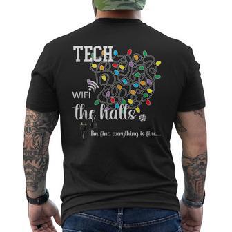Technology Teacher Christmas Information Teacher STEM STEAM Tank Top Men's Back Print T-Shirt | Mazezy