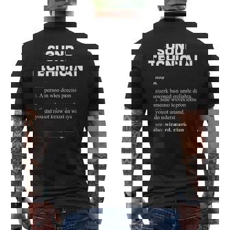 Técnico Deonido Definición Del Diccionario Divertido Camiseta Hombre Estampado Espalda - Regaloses
