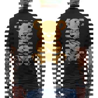 Teddy Bear Angry Teddy Bear Lover Graphic Humor Men's T-shirt Back Print - Thegiftio