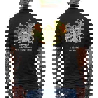 We Must Tee Stop Eating Toad As He Ate Another Frog Men Toad Men's Back Print T-Shirt | Mazezy