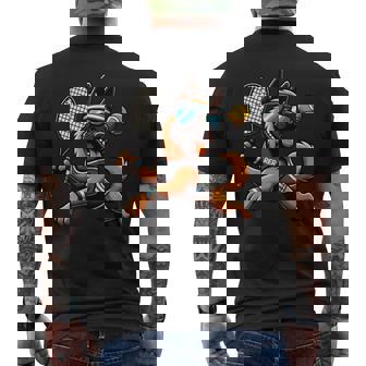 Tennis German Shepherd Dog RER Sunglasses Rally Men's Back Print T-Shirt | Mazezy