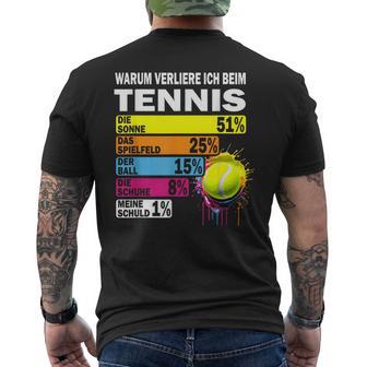 Tennis Motiv Ausredeerlierer Training Tennis T-Shirt mit Rückendruck - Geschenkecke