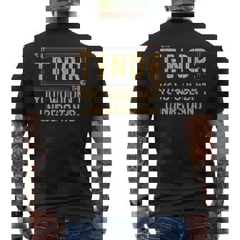 Tenor Choir Director Men's Back Print T-Shirt | Mazezy