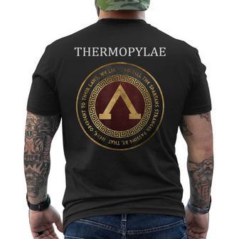 Termópilas Epitafio Historia Espartana Lambdaímbolo De Camiseta Hombre Estampado Espalda - Regaloses