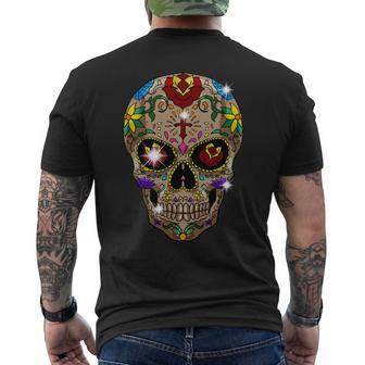 Tête De Mort En Forme De Crâne Idée Cadeau Manche Longue T-shirt imprimé au dos - Cadeauxyz