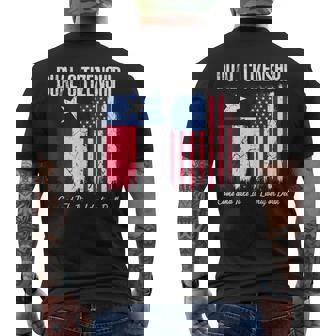 Texas Independence Day Dual Citizen Texan & American Flag Men's T-shirt Back Print | Seseable UK