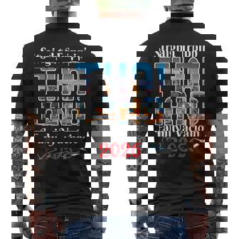 Thailand Family Vacation 2026 Straight Trippin Travel Memory Men's Back Print T-Shirt | Mazezy