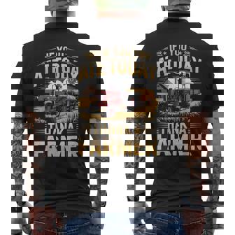 Thank A Farmer Agriculture Farm Rancher Farming Farmer Men's Back Print T-Shirt | Mazezy