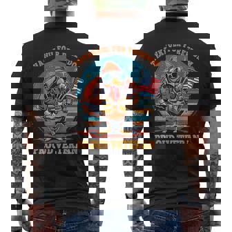 Thankful For Freedom – Proud American Veteran Thanksgiving Men's Back Print T-Shirt | Mazezy