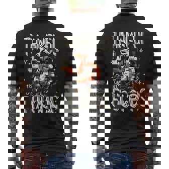 Thankful For You Fuckers Thanksgiving Happy Turkey Retro Men's T-shirt Back Print | Seseable FR