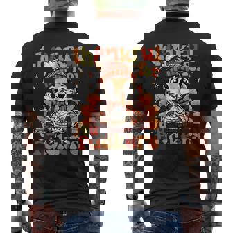 Thankful For You Fuckers Thanksgiving Turkey Pumpkin Pie Men's Back Print T-Shirt | Mazezy