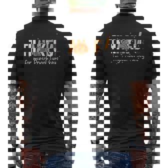 Thankful For My Preschool Turkeys Teach Thanksgiving Teacher Men's Back Print T-Shirt | Mazezy