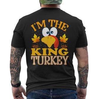 Thanksgiving I'm The King Turkey Matching Men's T-shirt Back Print - Thegiftio UK