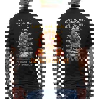 Thanksgiving Teacher Turkey Lets Eat Kids Punctuation Tank Top Men's Back Print T-Shirt | Mazezy