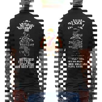 Thanksgiving Turkey Running Outfit Gear Costume Turkey Trot Tank Top Men's Back Print T-Shirt | Mazezy