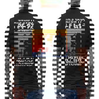 That's What I Do I Pet Cats I Play Piano & I Know Things Tank Top Men's Back Print T-Shirt | Mazezy