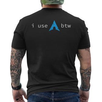 All Things Geek By Mcma I Use Arch Btw Small Men's T-shirt Back Print - Thegiftio