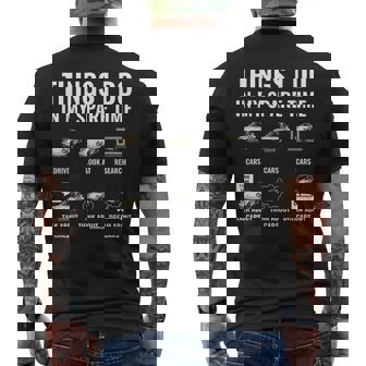 Things I Do In My Spare Time Car Boys Men Muscle Cars Guy Men's Back Print T-Shirt | Mazezy