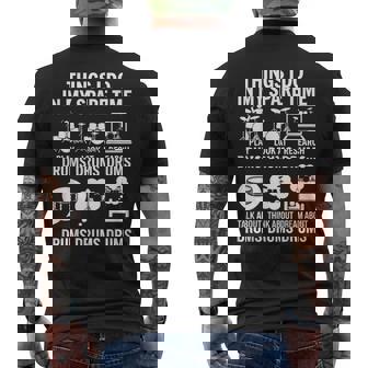 Things I Do In My Spare Time Drum Enthusiast Drummer Men's Back Print T-Shirt | Mazezy