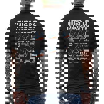 Things I Do In My Spare Time Roller Coaster Lover Men's T-shirt Back Print - Monsterry