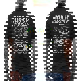 Things I Do In My Spare Time Tractor Lover Farmer Men's Back Print T-Shirt | Mazezy