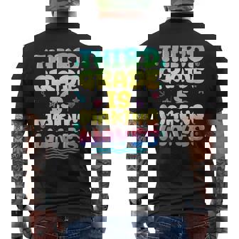 Third Grade Is Making Waves Back To School Tank Top Men's Back Print T-Shirt | Mazezy