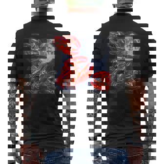 Three Lobster Moon 3 Howling At Moon Weird Cursed Men's T-shirt Back Print - Monsterry