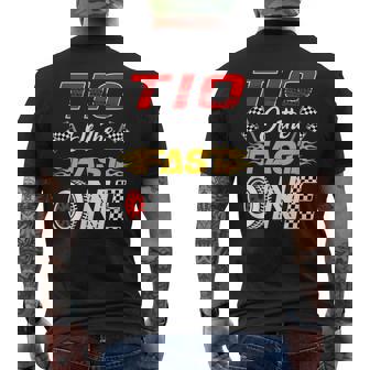 TIO Of The Fast One 1St Birthday Race Car Family Men's Back Print T-Shirt | Mazezy