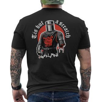 Tis But A Scratch Knighthood Holy Grail Knight Warrior Men's T-shirt Back Print - Thegiftio UK