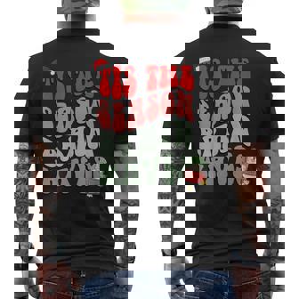 Tis The Season Brain Waves Christmas Neuro Nurse Neurologist Men's Back Print T-Shirt | Mazezy