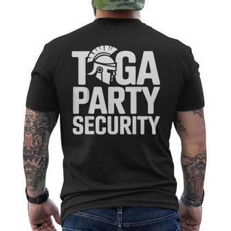 Toga Party Outfit Security Roman Costume Men's T-shirt Back Print - Thegiftio UK
