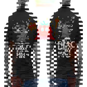 Tomato King Garden Pun Men's Back Print T-Shirt | Mazezy