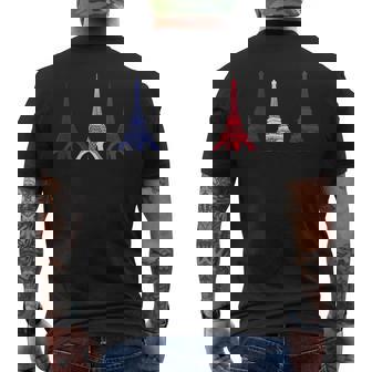 Torre Eiffel Día De La Bastilla Francia Camiseta Hombre Estampado Espalda - Regaloses