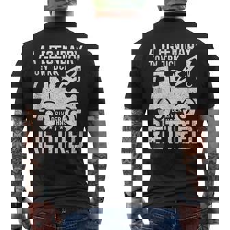 Tow Truck Driver Legend Retired Truck Driver Crane Grandpa Tank Top Men's Back Print T-Shirt | Mazezy