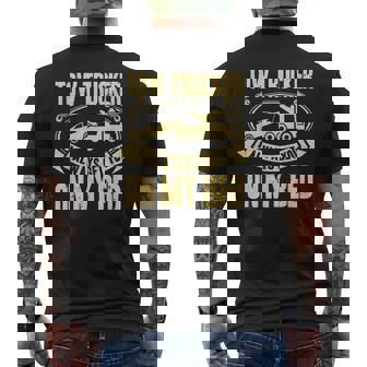 Tow Truck Driver Wrecker I Always Get You On My Bed メンズTシャツ バックプリント - Kawaiitshirt