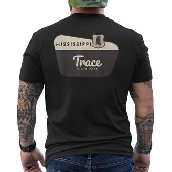 Trace State Park Mississippi Welcome Sign Vacation Men's Back Print T-Shirt | Mazezy