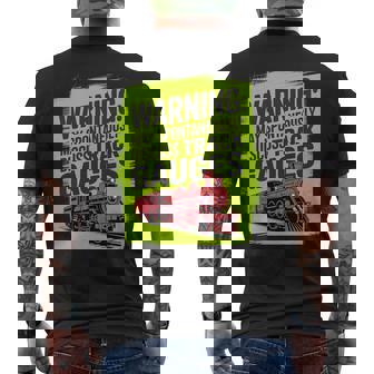 Train Railfan Railway Enthusiast May Discuss Track Gauges Men's Back Print T-Shirt | Mazezy