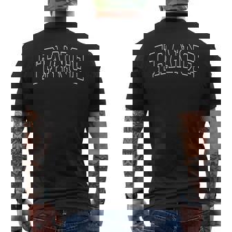 Trance Varsity College University School Campus Men's Back Print T-Shirt | Mazezy