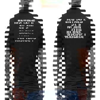 Being Trans Is Not A Sin But Being Transphobic Is LGBT Pride Men's Back Print T-Shirt - Monsterry