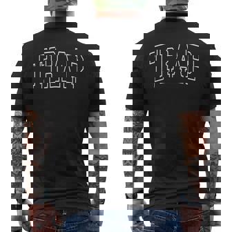 Trap Varsity College University School Campus Men's Back Print T-Shirt | Mazezy