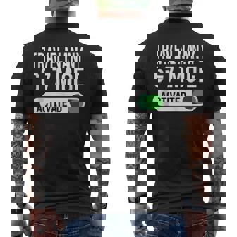 Travel Nanny 6-7 Mode Activated Job Title Tank Top Men's Back Print T-Shirt | Mazezy