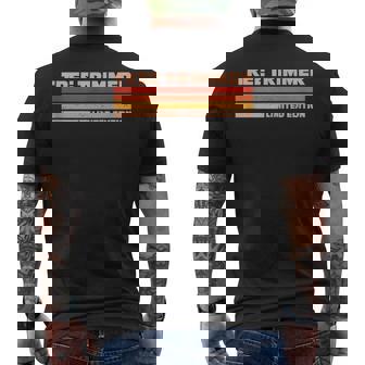 Tree Trimmer Retro Sunrise Tank Top Men's Back Print T-Shirt | Mazezy