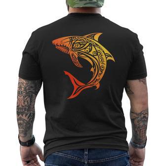 Tribal Shark Maori Hawaiian Tribal Men's T-shirt Back Print - Thegiftio UK