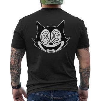 Trippy Cat Felix Men's T-shirt Back Print - Thegiftio UK